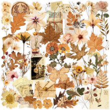 50 Transparente Blumen-Scrapbook-Sticker, Vintage-Ästhetik-Blumensticker für Scrapbook-Journale