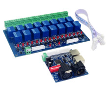 16way DMX512 Relay  Controller 16CH Relay Output,for DMX Relay Control Main-Board & DMX-RELAY-16CH LED