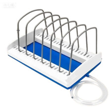 Piccolo Scolapiatti per il Bancone Della Cucina del , Organizer per Piatti e Coperchi per Mantenere La Cucina In Ordine e Risparmiare Spazio con