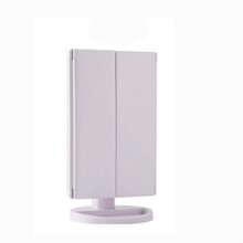 Makeup Mirror Vanity with Lights, 2X 3X 10X Magnification, Touch Control, Trifold Mirror, Dual Power Supply B