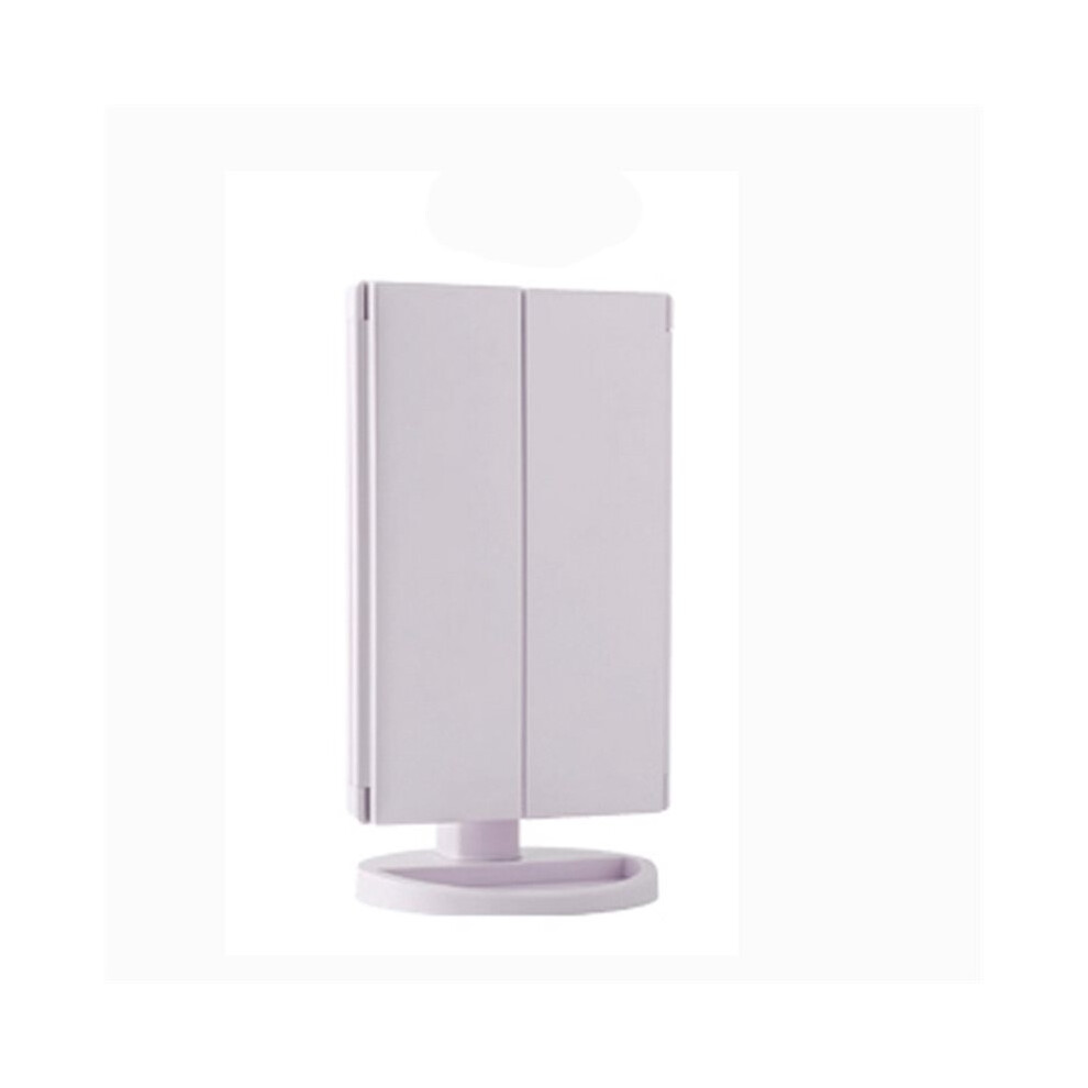 Tlily Makeup Mirror Vanity With Lights, 2X 3X 10X Magnification, Touch Control, Trifold Mirror, Dual Power Supply B