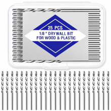 25 Pcs Drywall Cutting Bit, 1/8 Inch Spiral Saw Tip Cutting Bits,Steel Drywall Cut Out Bit,for Gypsum Board Drywall