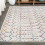 Boho vintage diamond area rug ivory multi 4x6 ft 4