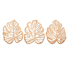 Leaves Wood Wall Decor , 3Pcs Tropical Wall Art Jungle Decor, Wooden Natural Leaves Plant Wall Decor Wood