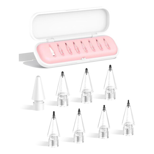 8-Pack Carbon Fiber Replacement Tips for  Pencil, Enhanced Nibs for Precision & Smoothness