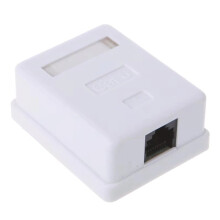 New Cat6 RJ45 8P8C Wall Coupler Jack Adapter UTP Unshielded Single Port Desktop Mount Box for RJ45 Module Socket for R11