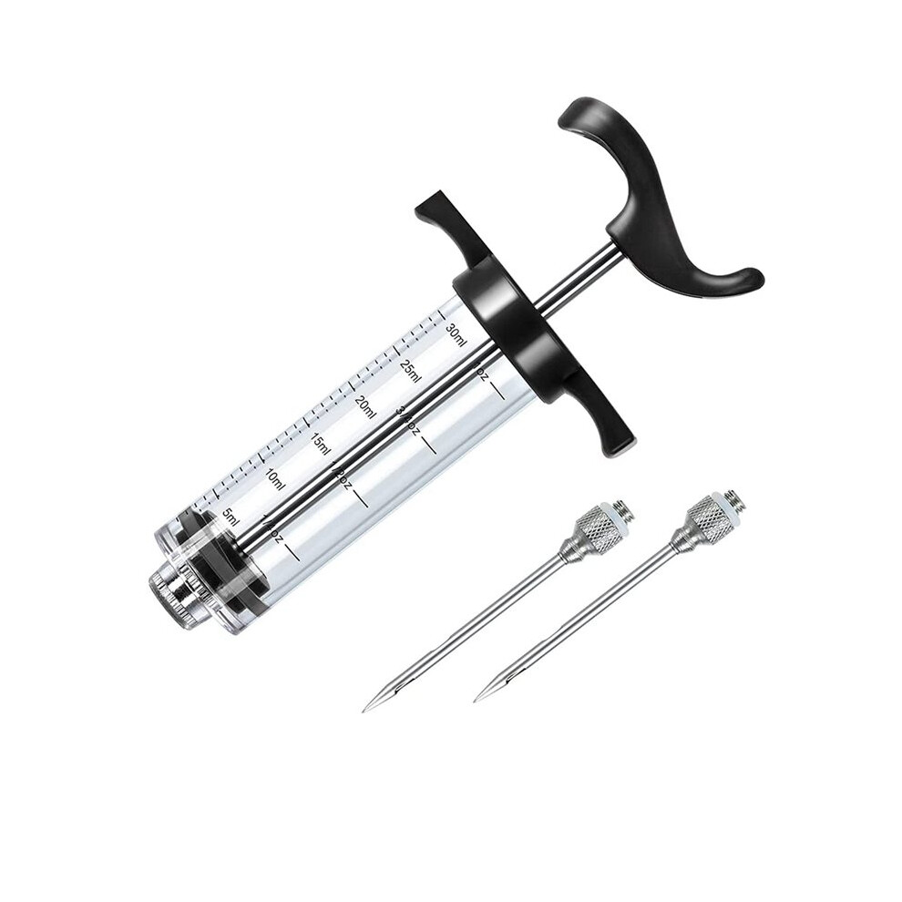 Meat Injector Syringe,Marinade Flavor Injector With 2 Professional Needles 4712591319121