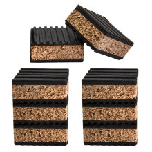 8 Pack Sound Isolation Pads,Cork Pads,2" X 2" X 7/8", for Turntables to Reduce Vibration and Skipping