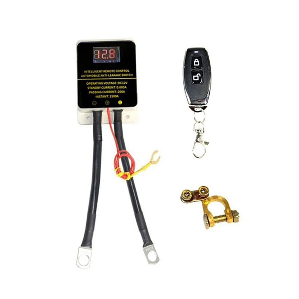 Universal 12V Car Battery Cutoff Wireless Remote Control Disconnect Battery Relay With Led Leakage Protection 6032225290823