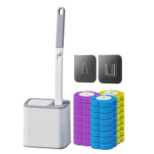 Disposable Toilet Brush, Disposable Toilet Cleaner, Powerful Cleaning, Extended Handle for Toilet Bowl Cleaners