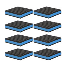 8 Stuks EVA Anti-Vibratie Pads van Hoge Dichtheid Rubber met Gestreepte Onderkant voor Wasmachine en Loopband