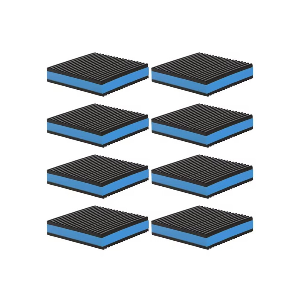 8Pcs High Density Rubber Eva Anti Vibrating Pads With Striped Bottom For Washing Machine And Treadmill 4712273254870