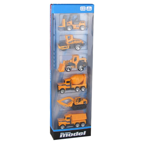 Set di mini auto giocattolo assortite da cantiere per bambini, gioco educativo 2