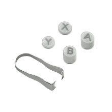 Touches de Remplacement pour Manettes NS62 ES/ES Pro KK3 Série TT (Disposition à Interrupteurs, Boutons BAXY, Gris)