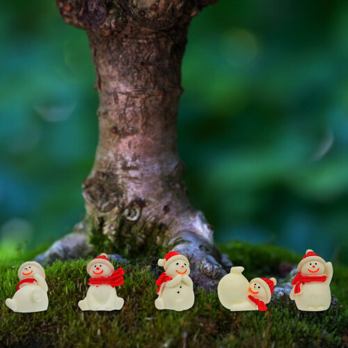 Kerstversiering voor aquarium: sneeuwpop (5 stuks) 1