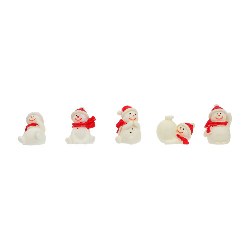 Kerstversiering voor aquarium: sneeuwpop (5 stuks) 2