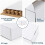 Conjunto de 25 caixas de envio brancas de 8x6x4 polegadas (20,3 x 15,2 x 10,2 cm), caixas de papelão ondulado para embalagem de presentes e 3