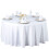 Nappe ronde blanche en polyester 120 pouces 4