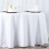 Nappe ronde blanche en polyester 120 pouces 5