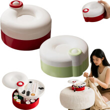 Rotating magnetic sewing set, portable travel sewing set, fully functional sewing set, rotating magnetic design, compartmentalized storage.