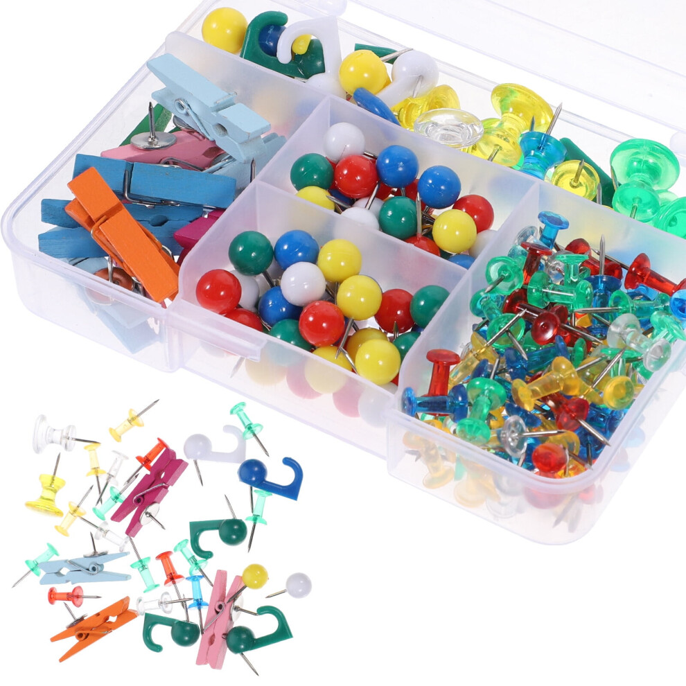 200Pcs Colorful Push Pin Multi-Use Thumbtacks Cork Pin Delicate Thumb Tacks Map Supply 9313598037466