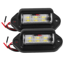 Licence Plate Led Light Black ABS 2PCS