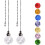2Pcs 21" Ball Beaded Ceiling Fan Pull Chain Extension – Compatible with Ceiling Fans & Lights 1