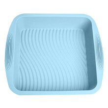 Moule à gâteau carré en silicone 10 x 9,5 pouces, antiadhésif et résistant à la chaleur pour gâteaux, brownies, cheesecakes, tartes, pain