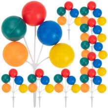 TUIBELYN Colorful Balloon Cupcake Toppers x10 - Wedding/Birthday Party Cake Decoration