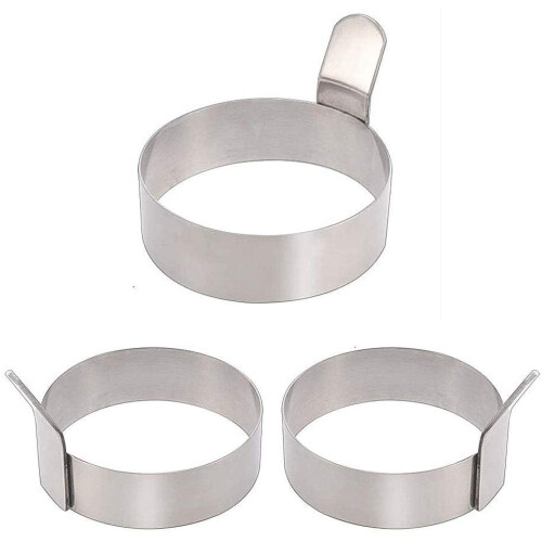 Forma para Ovo, 7,6 cm (3 polegadas), em Aço Inoxidável, para Omeletes e Panquecas (Pacote com 3)