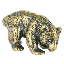 Solid Brass Bear Statue Miniature Animal Figurine Home Decor Desktop Ornament Cute Brass Bear Decoration Small Bear Sculpture