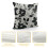 Black Grey Pillow Covers 18x18 Short Plush 4