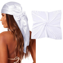 Lenço de cabeça quadrado grande YOUSNH em cetim, lenço de cabelo de seda, bandana quadrada para cabelo, lenço grande para dormir, boina feminina