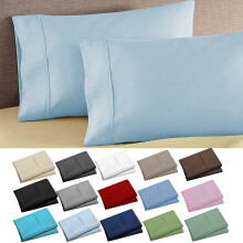 Taies d'oreiller en microfibre - Lot de 2, format king size - Taies d'oreiller douces - Taies d'oreiller brossées (lot de 2) - Entretien facile, 51