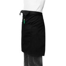 WINOMO1PC Unisex krótki fartuch z kieszenią dla kucharza/kelnerki (czarny)