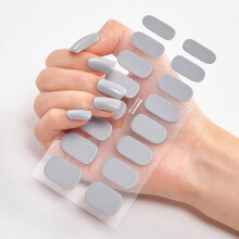 Adesivos de unhas em gel semi-curadas, para decoração de unhas, em cores sólidas e modernas, ideais para manicure com lâmpada UV/LED. Necessita