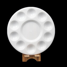 Farbpalette aus Kunststoff, 6-teilig, weiß