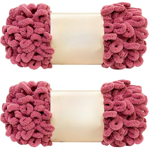2 τεμάχια/200 γρ. Νήμα Loop, 100% πολυεστερικό νήμα Chenille Puffy για DIY πλέξιμο με τα δάχτυλα