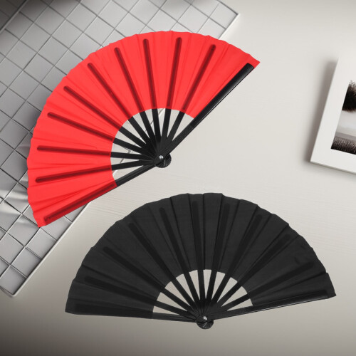 Lot de 2 éventails pliables à main, accessoire de kung-fu chinois.