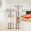 Cylinder Shaped Manual Spice Grinder 1Pack 1.9x8.3in Silver 1