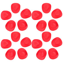 OUNONA 20 Pcs Hat Toys Mini Hats Miniature Small Decoration Red