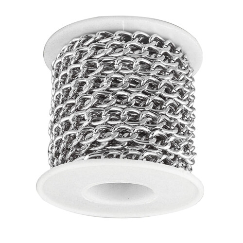16. Aluminium Chunky Curb Chains Twisted Links Chain Bulk with Spool for