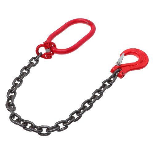 Construction Site Lifting Chains With Grab Sling Hook 1Pack 49.12X3.73X0.98in