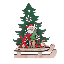Vianočná DIY drevená vianočná dekorácia Santa Claus3D puzzle (11,5x5,5x11cm)