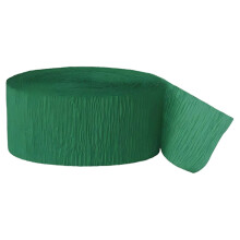 Rollo de serpentinas de papel crepé con borlas para decoración de bodas rústicas, despedidas de soltera, cumpleaños y fiestas vintage (verde
