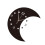 Moon and Star Wall Clock Black Acrylic 35x29cm 1