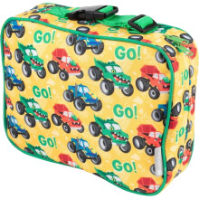 Boîte à lunch isotherme Monster Truck pour garçons – Sac réutilisable et résistant pour bento, bocaux et bouteilles ; garde les aliments