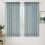 Dusty Blue Linen Blend Curtains 37" x 72", 2 Panels 1