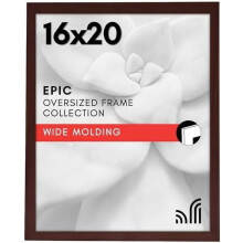 16x20 Picture Frame with Polished Plexiglass, Engineered Wood, Vertical/Horizontal Wall Display – Mahogany, Compatible with Epic Collection