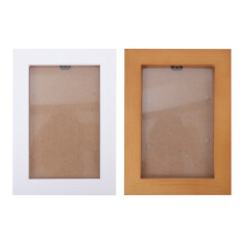 Cadres photo en bois couleur noyer, lot de 2, 18,5 x 13,5 x 2,5 cm